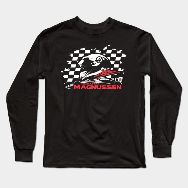 #20 Fan Checkered Flag Long Sleeve T-Shirt by Lifeline/BoneheadZ Apparel